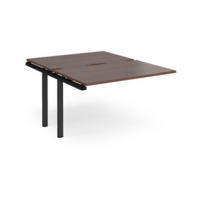 Adapt sliding top add on unit single 1200mm x 1600mm - black frame and walnut top