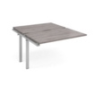 Adapt sliding top add on unit single 1200mm x 1600mm - silver frame and grey oak top