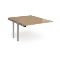 Adapt sliding top add on units 1200mm x 1600mm - silver frame and oak top
