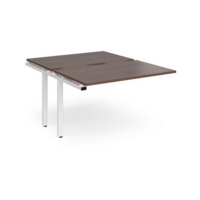 Adapt sliding top add on units 1200mm x 1600mm - white frame and walnut top
