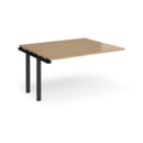Adapt sliding top add on unit single 1400mm x 1200mm - black frame and oak top