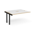 Adapt sliding top add on unit single 1400mm x 1200mm - black frame and white top with oak edging