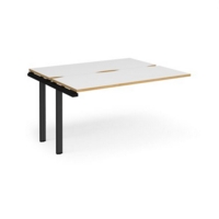 Adapt sliding top add on unit single 1400mm x 1200mm - black frame and white top with oak edging