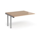 Adapt sliding top add on units 1400mm x 1200mm - silver frame and beech top