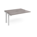 Adapt sliding top add on unit single 1400mm x 1200mm - white frame and grey oak top