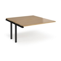 Adapt sliding top add on unit single 1400mm x 1600mm - black frame and oak top