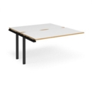 Adapt sliding top add on unit single 1400mm x 1600mm - black frame and white top with oak edging