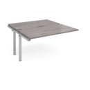 Adapt sliding top add on unit single 1400mm x 1600mm - silver frame and grey oak top