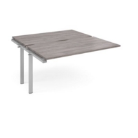 Adapt sliding top add on unit single 1400mm x 1600mm - silver frame and grey oak top