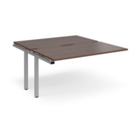 Adapt sliding top add on units 1400mm x 1600mm - silver frame and walnut top