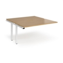 Adapt sliding top add on units 1400mm x 1600mm - white frame and oak top
