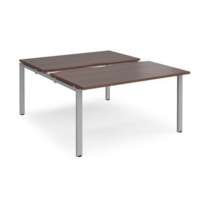 Adapt sliding top starter units 1400mm x 1600mm - silver frame and walnut top
