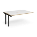 Adapt sliding top add on unit single 1600mm x 1200mm - black frame and white top with oak edging