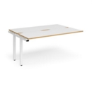 Adapt sliding top add on unit single 1600mm x 1200mm - white frame and white top with oak edging