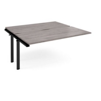Adapt sliding top add on unit single 1600mm x 1600mm - black frame and grey oak top