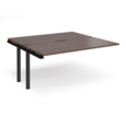 Adapt sliding top add on unit single 1600mm x 1600mm - black frame and walnut top