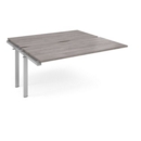 Adapt sliding top add on unit single 1600mm x 1600mm - silver frame and grey oak top