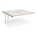 Adapt sliding top add on unit single 1600mm x 1600mm - white frame and white top with oak edging