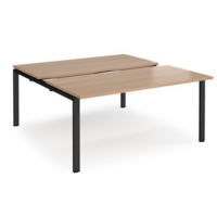Adapt sliding top starter units back to back 1600mm x 1600mm - black frame and beech top