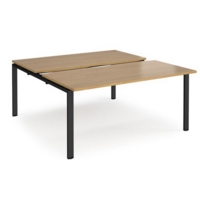 Adapt sliding top starter units back to back 1600mm x 1600mm - black frame and oak top