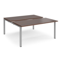 Adapt sliding top starter units 1600mm x 1600mm - silver frame and walnut top