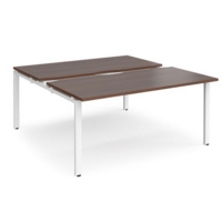 Adapt sliding top starter units 1600mm x 1600mm - white frame and walnut top