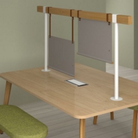 Saxon worktable 1800mm x 1200mm with high level tool rail and Eclipse power module - white