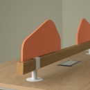 Worktable acoustic screen panel for tool rail - orange