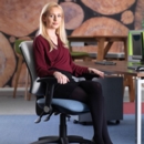 Senza extra high back operator chair with no arms - Havana Black