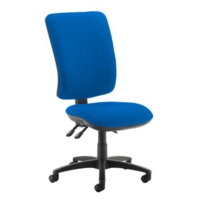 Senza extra high back operator chair with no arms - Scuba Blue
