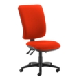 Senza extra high back operator chair with no arms - Tortuga Orange