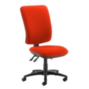 Senza extra high back operator chair with no arms - Tortuga Orange