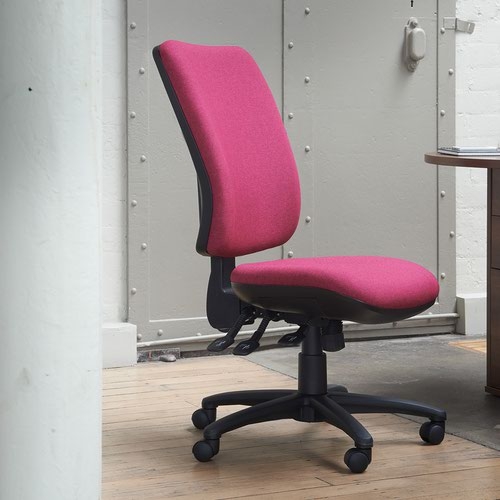 Senza extra high back operator chair with adjustable arms - Havana Black