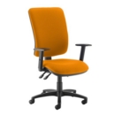 Senza extra high back operator chair with adjustable arms - Solano Yellow
