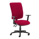 Senza extra high back operator chair with adjustable arms - Diablo Pink
