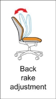 Senza extra high back operator chair with folding arms - Belize Red