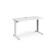 TR10 straight desk 1200mm x 600mm - white frame and white top
