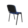 Taurus meeting room stackable chair with black frame and no arms - blue
