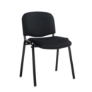 Taurus meeting room stackable chair with black frame and no arms - charcoal