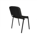 Taurus meeting room stackable chair with black frame and no arms - charcoal