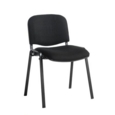Taurus meeting room stackable chair with black frame and no arms - black