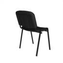 Taurus meeting room stackable chair with black frame and no arms - black