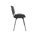 Taurus plastic meeting room stackable chair with no arms - black with black frame