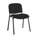 Taurus meeting room stackable chair with black frame and no arms - Havana Black