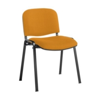Taurus meeting room stackable chair with black frame and no arms - Solano Yellow