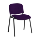 Taurus meeting room stackable chair with black frame and no arms - Tarot Purple