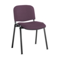 Taurus meeting room stackable chair with black frame and no arms - Bridgetown Purple