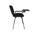 Taurus meeting room chair with black frame and writing tablet - black