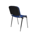 Taurus meeting room stackable chair with chrome frame and no arms - blue