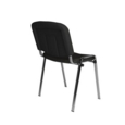 Taurus meeting room stackable chair with chrome frame and no arms - charcoal
